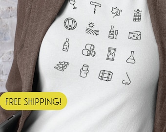 Wine Icon Sommelier Shirt, Wine Lover, Gift for Bartender, Server Present