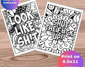 Swear Word Coloring Pages: 20 Adult Designs for Stress Relief (PDF Download)
