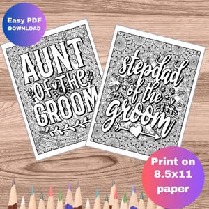 Wedding Quotes Coloring Pages: Bridal Party Activity (Digital Download)