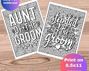 Wedding Quotes Coloring Pages: Bridal Party Activity (Digital Download)