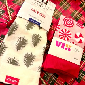 Weihnachtliches Compression Sock Duo