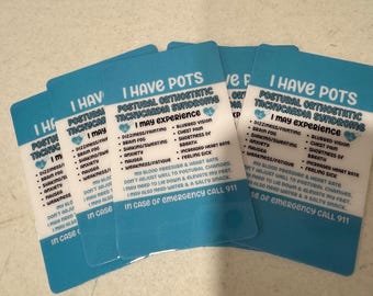 Wallet Size POTS Medical ID Card