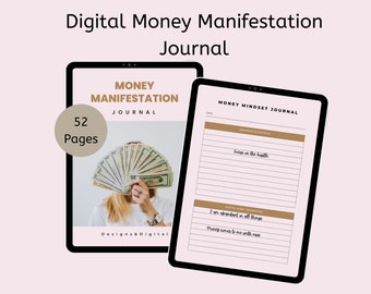 Digital Money Manifestation Journal | Wealth Affirmations | Financial Abundance Planner