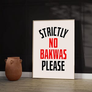 Funny Indian Art Print: Strictly No Bakwas Please (Digital Download)