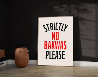 Indian Modern Art, Bakwas, Indian Art Print, Desi Art, Digital Download Poster, Punjabi Art, Funny Indian Printable Poster
