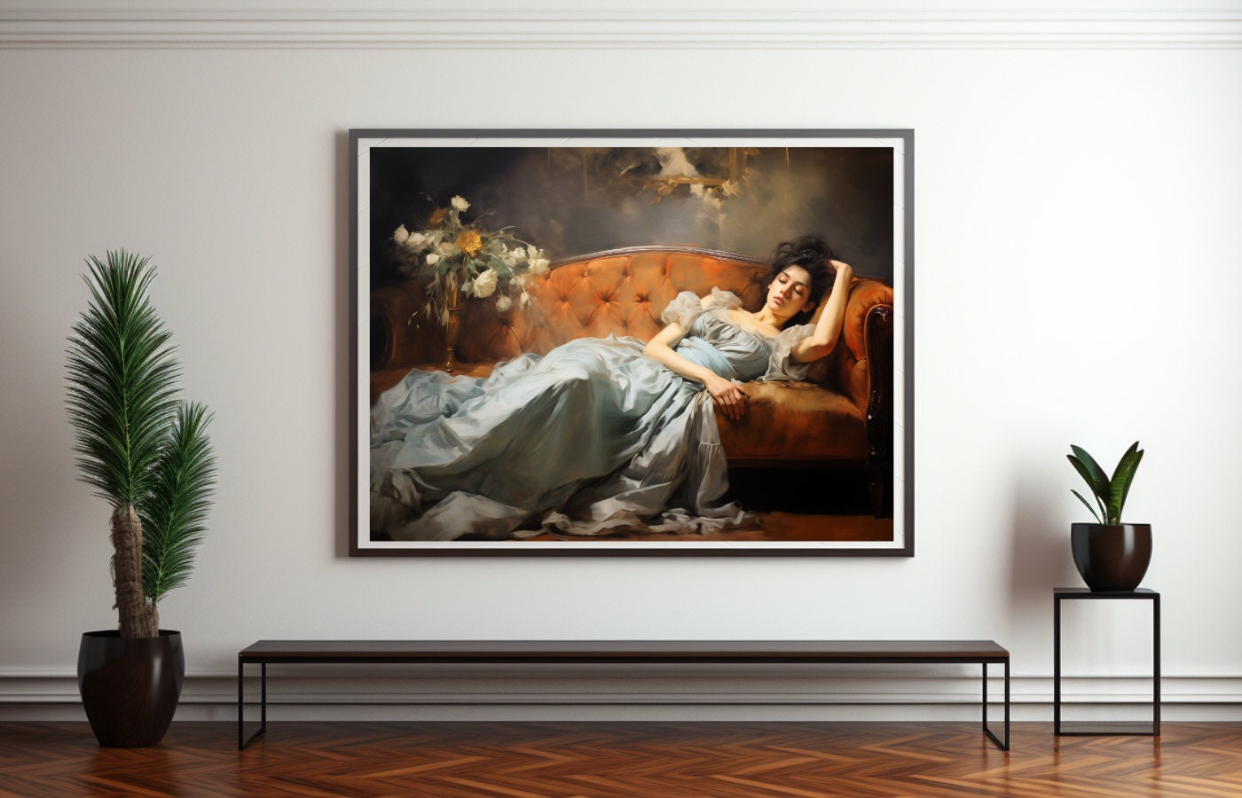 Decadent Young Woman, Digital Download, Woman Portrait, Vintage Wall ...