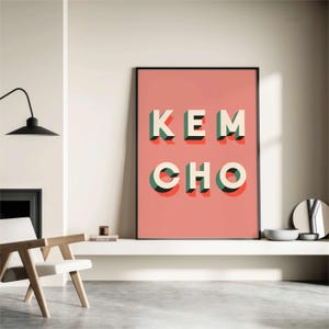 Kem Cho Poster: Funny Gujarati Art, Desi Wall Decor (Digital Download)