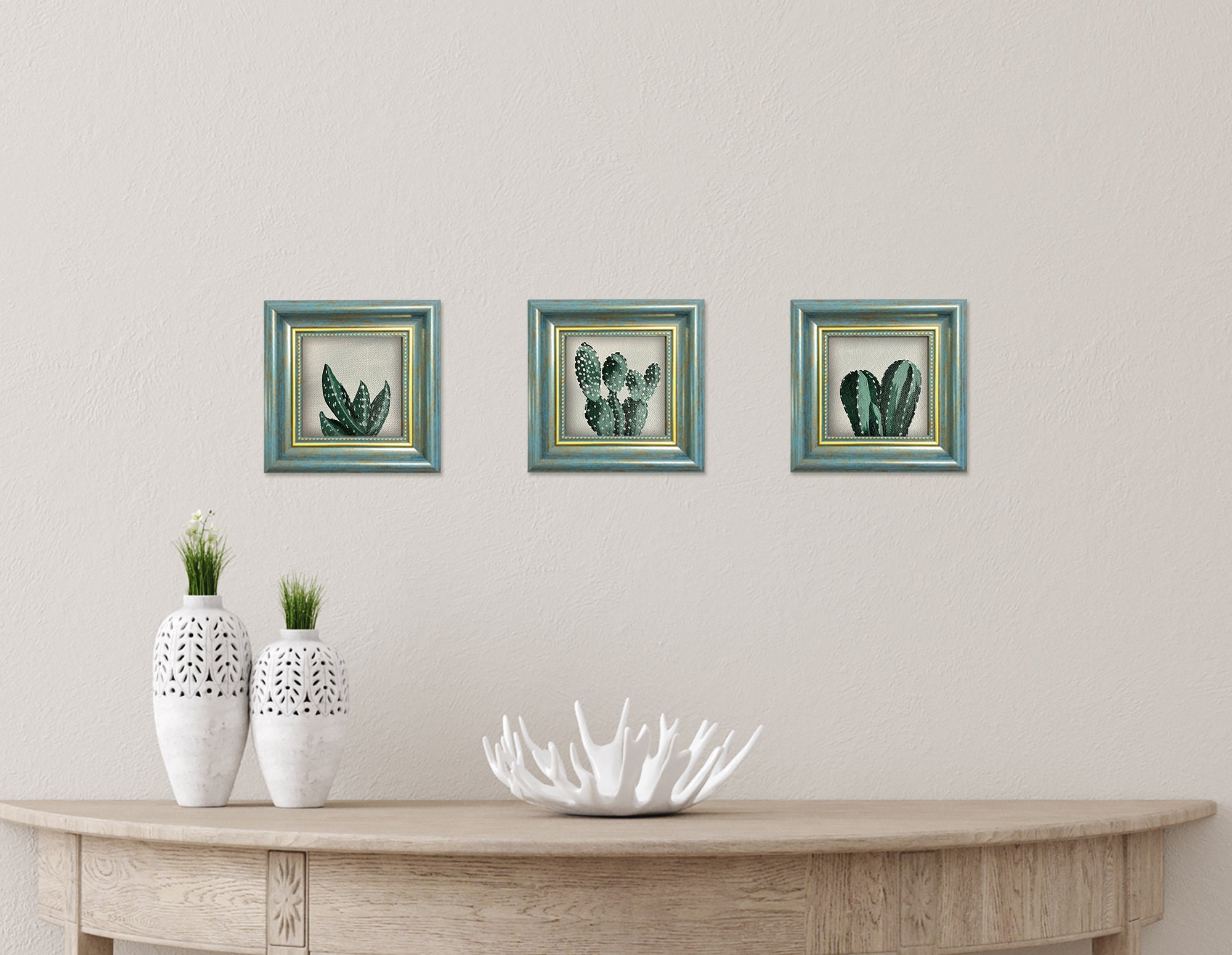 多肉植物の絵画 3枚セット 4x4 - Etsy 日本