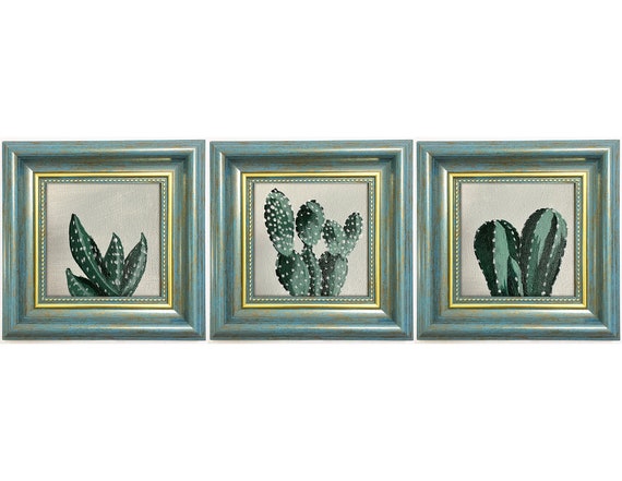 多肉植物の絵画 3枚セット 4x4 - Etsy 日本
