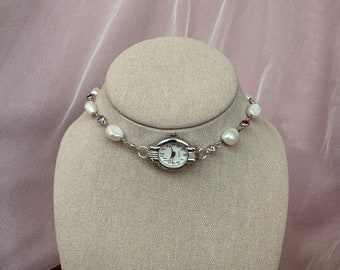 Freshwater Pearl Watch Choker Necklace