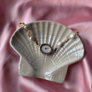 Watch Bracelet with Freshwater Pearls