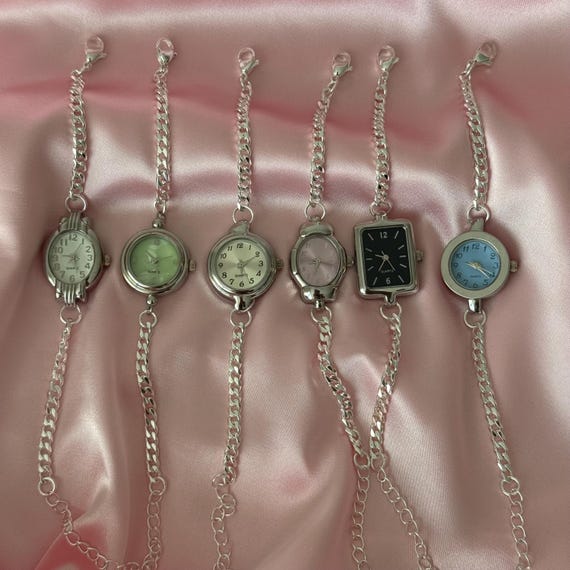 Silver Chain Watch Bracelet • Vintage Style Stainless Steel Women's Watch