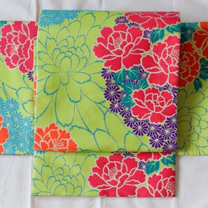 Fukuro Obi – Full Design / Zentsū Style – Taishō Roman – Peony & Chrysanthemum – 480cm – New