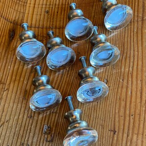 Clear Vintage Drawer Pulls set of 8