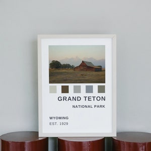 Grand Teton Nationalpark Digitaler Download | Wandbild | Nationalpark Poster |