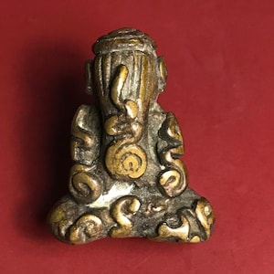 THAILAND AMULET Phra Pidta Close eyes Buddha Temple Statue Pendant Talisman