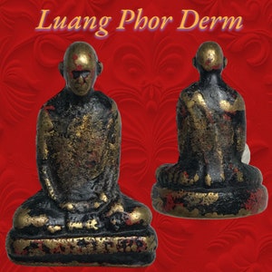 BUDDHA STATUE, Buddha Pendant Necklace, Thai Amulet Pendant, Luang Phor Derm, Protection Amulet, Bronze Buddha