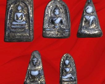 Phra Benjapakee Set/ Top of Famous Amulet THAILAND/ Set of 5 Amulets/ Pendant Luck Charm/ Protect owner from Danger