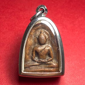 THAILAND AMULET, TALISMAN Pendant Necklace, Buddha Statue Charm, Phea Soom Kor, Gift for him and her