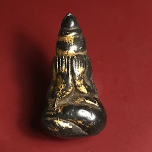 THAILAND AMULET Phra Pidta Close eyes Buddha Temple Statue Pendant Talisman