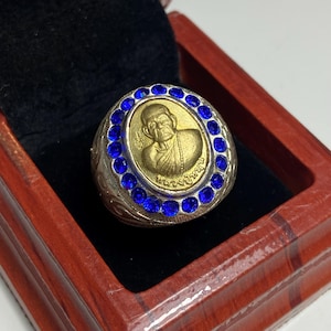 Antique Bronze Ring-Rare Thai Amulet Luang Pu Mun, Sacred Talisman For Protection, Luck & Charm (P004)