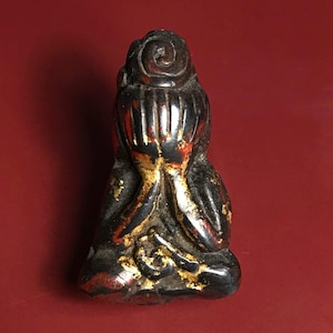 THAILAND AMULET Phra Pidta Close eyes Buddha Temple Statue Pendant Talisman