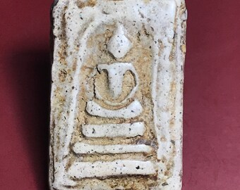 Rare Old Phra Somdej THAI AMULET Buddha Talisman Pendant Luck Charms