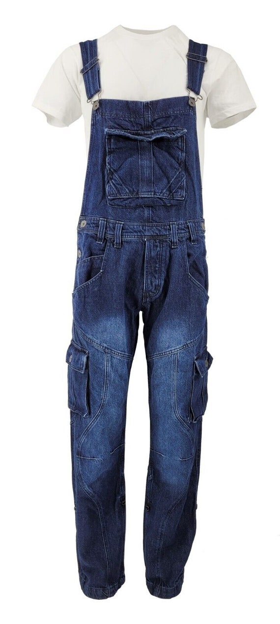 Spring Retro Bib Overalls Men Denim Jumpsuits Long Sleeve Fashion | Fruugo  IN