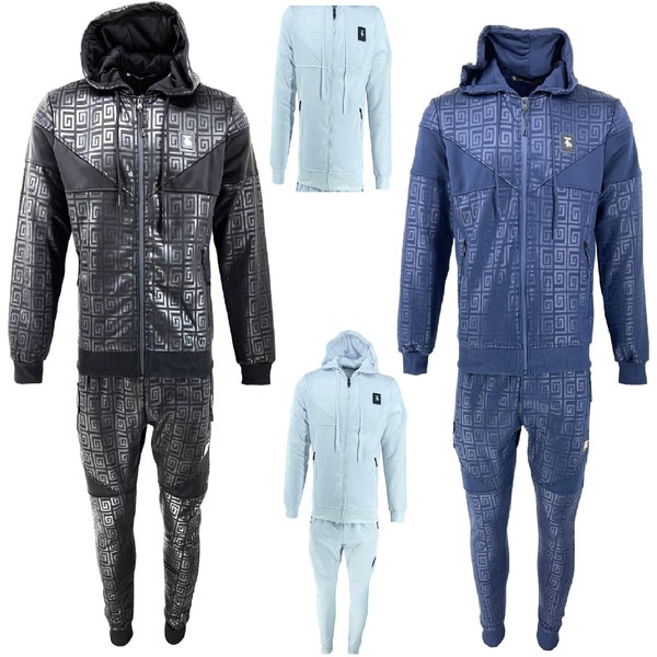 Mens TiM Tracksuit Set Men Printed Urban Hip Hop Top Bottoms Joggers 2ps Outfit