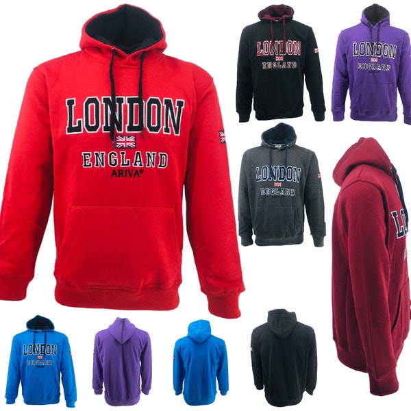 London England Pullover Hoodies Embroidered Hooded Fleece Mens Womens Printed Sweatshirt Unisex Great Britain Jumper Hoody Winter Wear