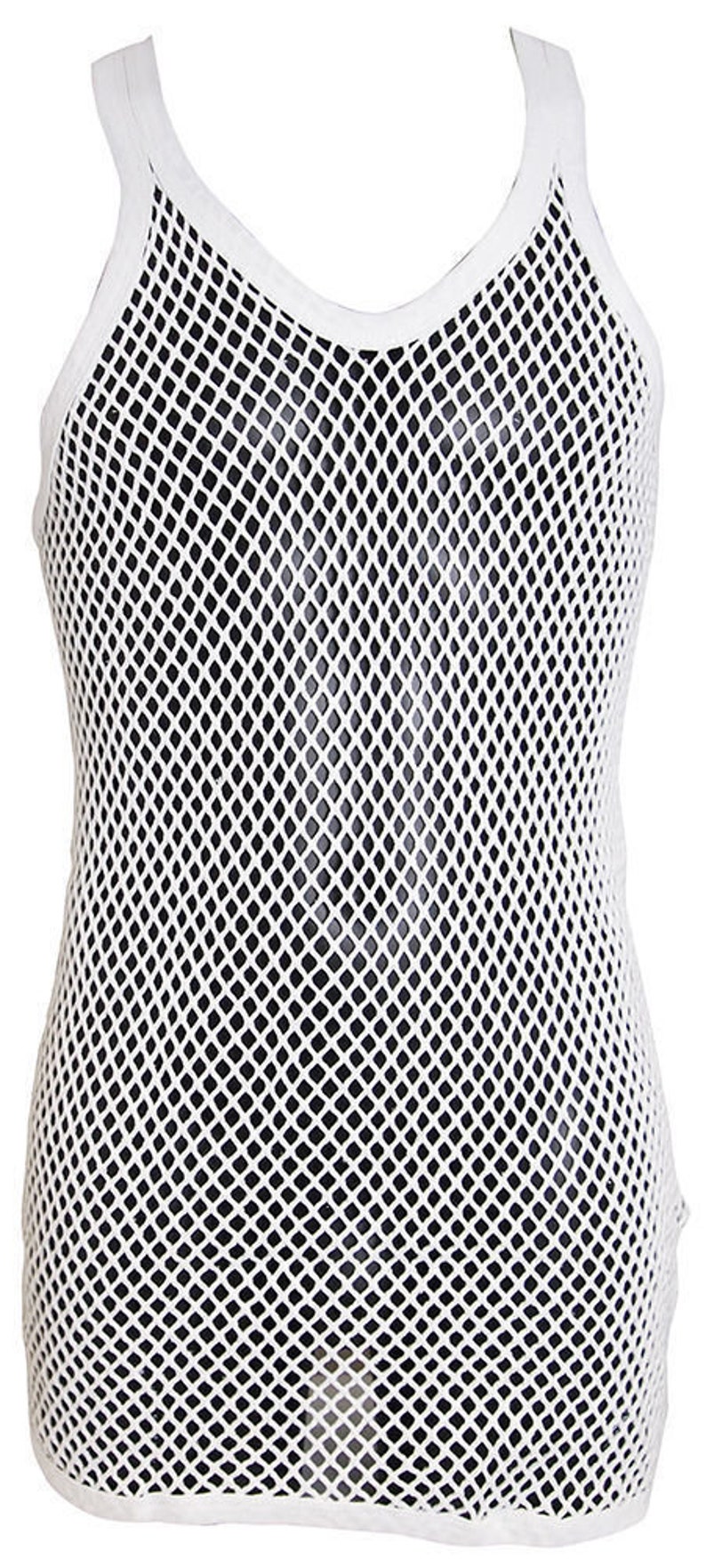 Mens String Mesh Vest 100 Cotton Mesh Fish Net Fitted String Vest Size