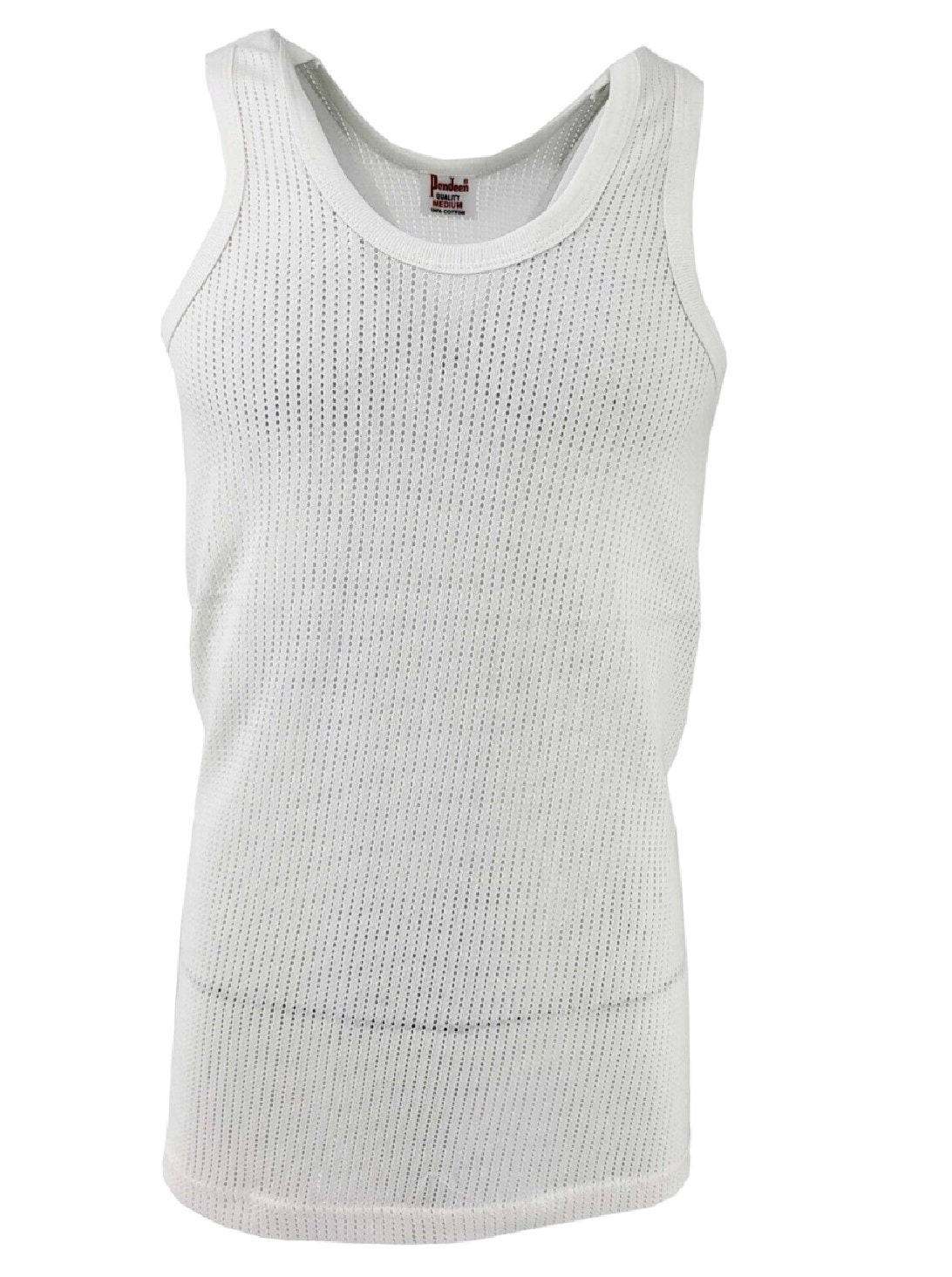 Mens Rib Singlet White