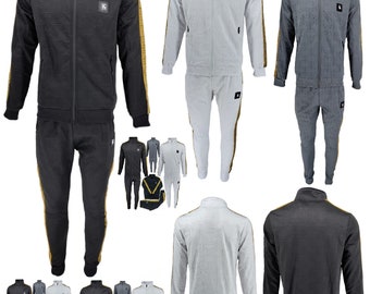 Mens TIM Tracksuit Set Bottoms Full Zip Jacket Trousers Pants Casual Wear S-5XL