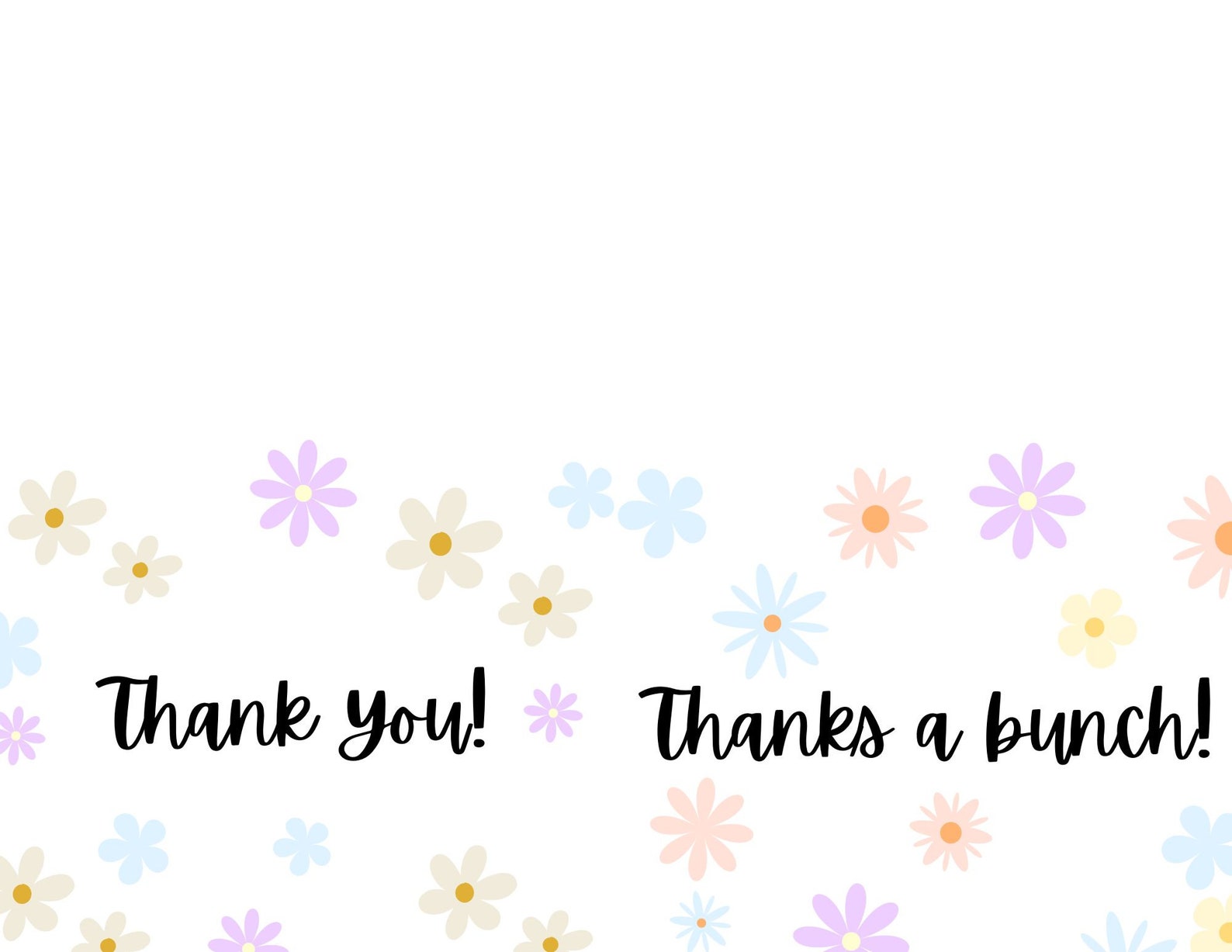 Printable Floral Thank You Card - Etsy
