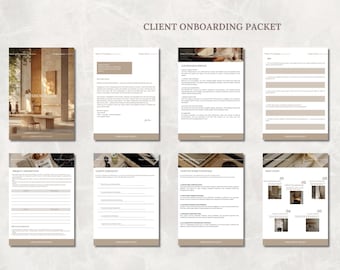 Luxury Interior Design Client Welcome Packet | Modern Canva