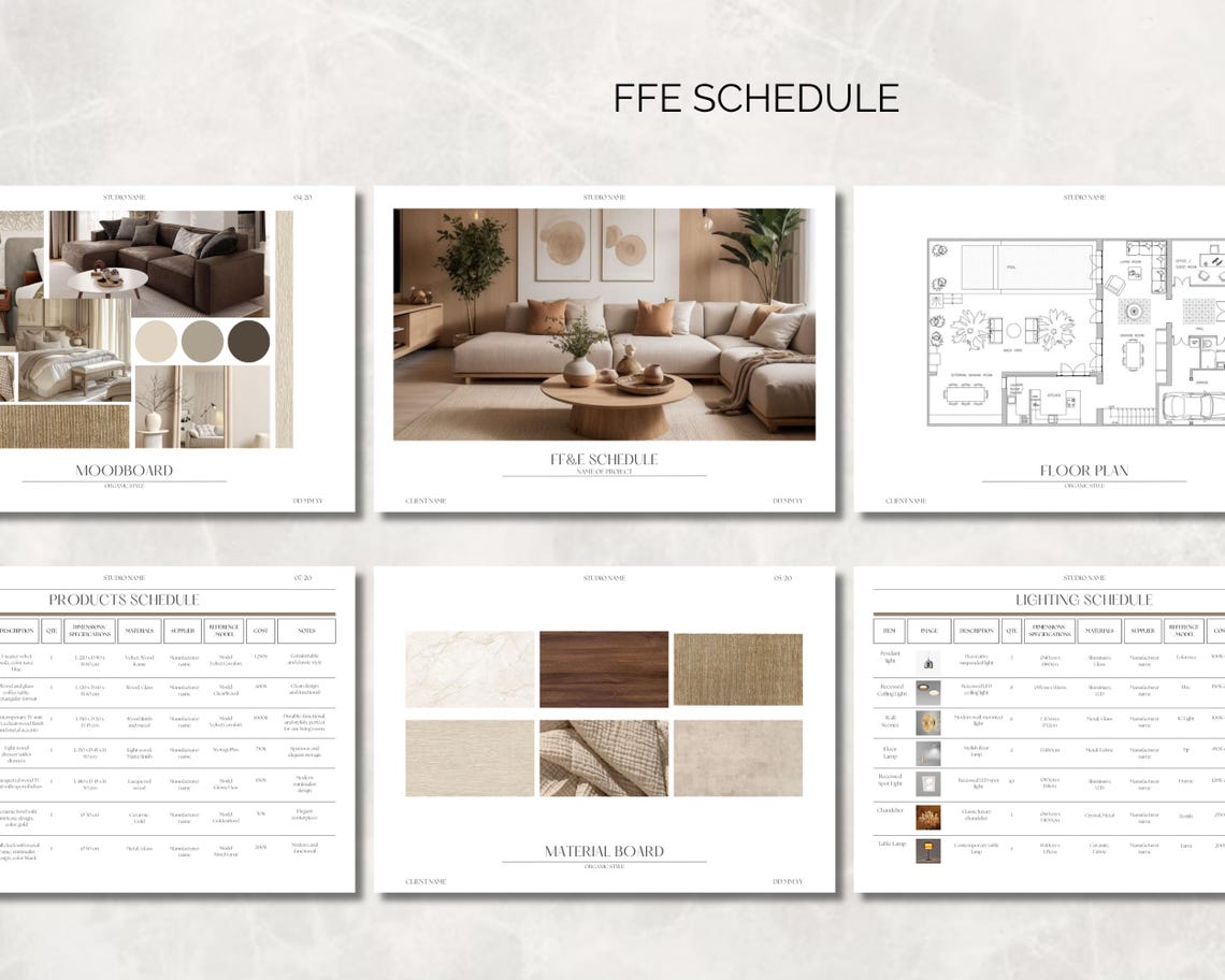 FF&E Schedule | Interior Design Furniture, Fixtures and Finishes ...