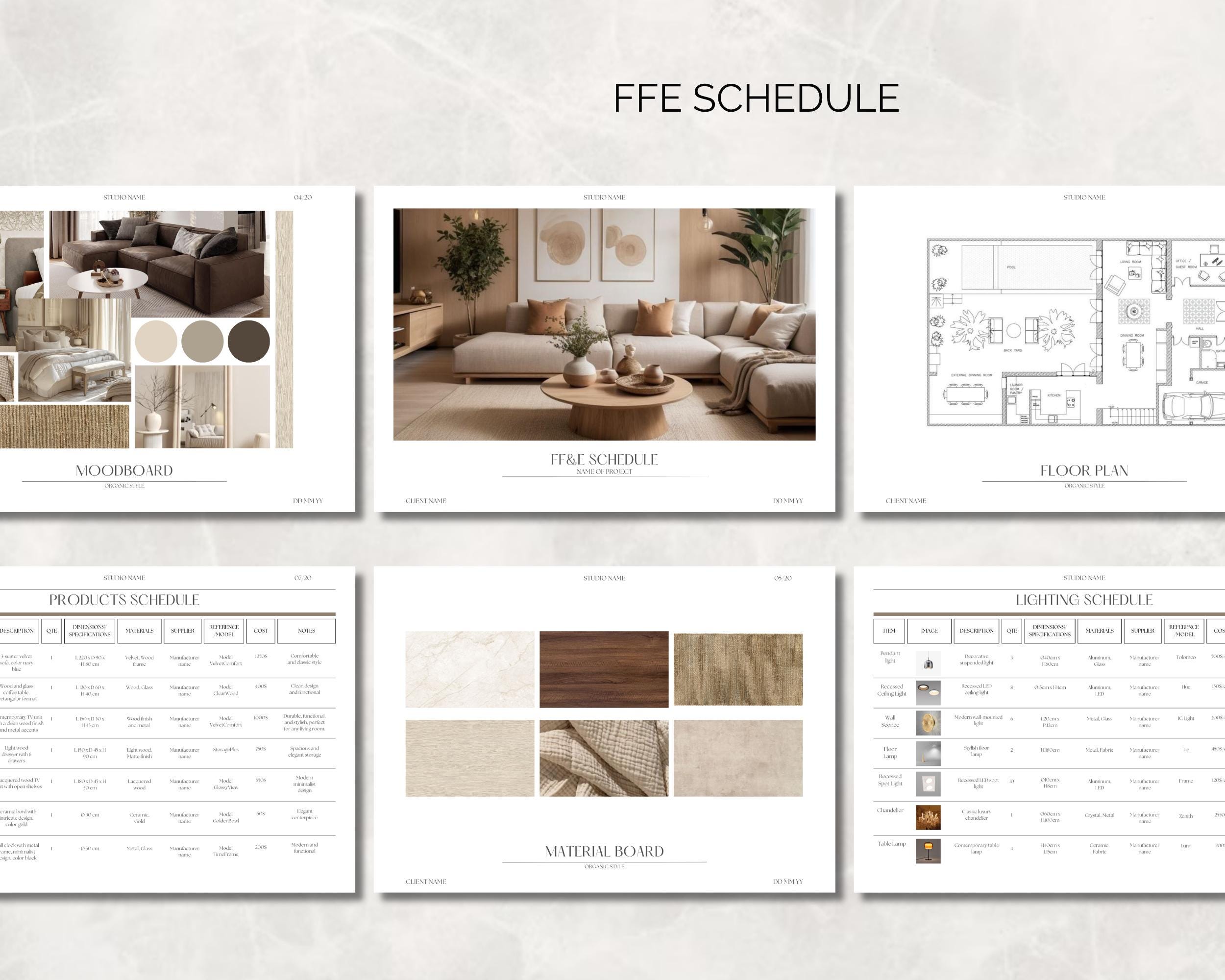 FF&E Schedule | Interior Design Furniture, Fixtures and Finishes ...