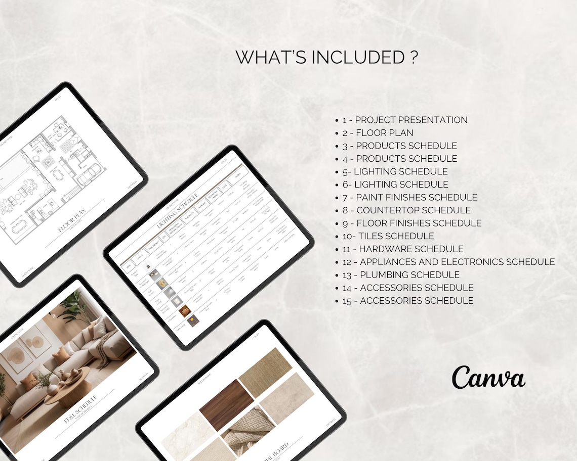 FF&E Schedule | Interior Design Furniture, Fixtures and Finishes ...