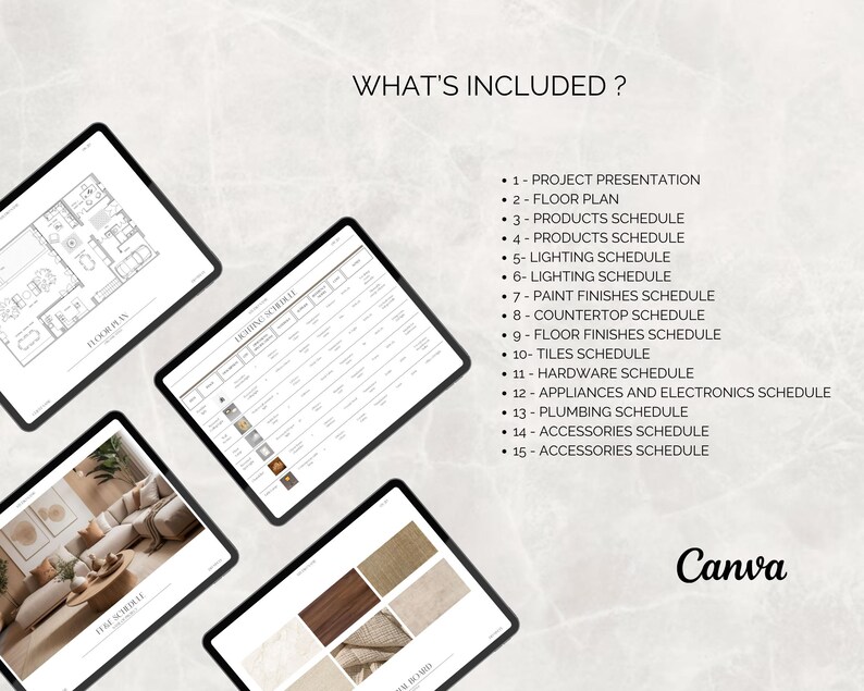 FF&E Schedule | Interior Design Furniture, Fixtures and Finishes ...