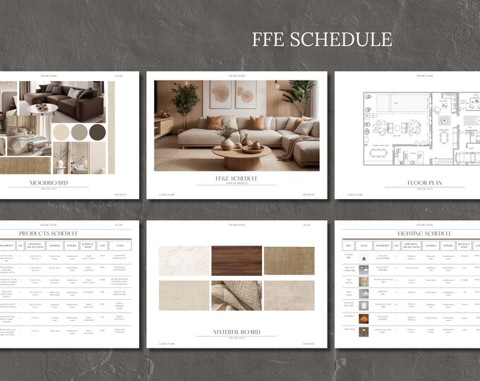 Ffe Schedule Example FF&E Schedule | Interior Design Furniture, Fixtures and Finishes ...