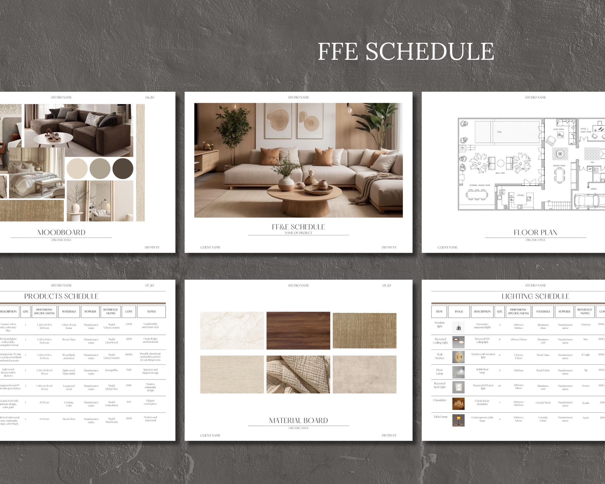FF&E Schedule | Interior Design Furniture, Fixtures and Finishes ...