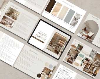 Propuesta de diseño de interiores / Presentación de diseño de interiores / Propuesta de cliente de diseño de interiores / Diseño de interiores de oficina / Propuesta de cliente