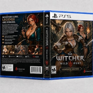 The Witcher 3 PS5 Custom Cover Art Insert | Triss Ciri Display Case | Fan Art