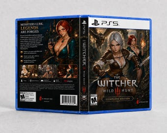 The Witcher 3 PS5 Custom Cover Art Insert | Triss Ciri Display Case | Fan Art