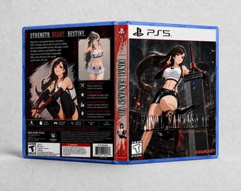 Final Fantasy VII PS5 aangepaste omslagafbeelding invoegen | Tifa-vitrine | FF7