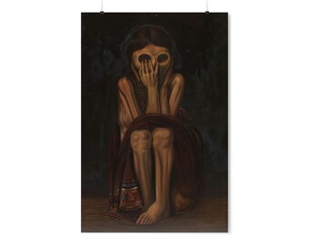 Print of "Mummy from Grave" Painting (Unidentified Artist) c.1890-1892