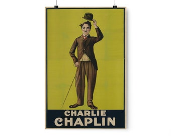Charlie Chaplin Vintage Hand Drawn Poster Print c. 1914 - 1930s