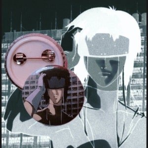 Ghost in the Shell(1995) Motoko Kusanagi Button Pin