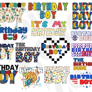 Birthday Boy Sublimation PNG, Birthday Boy Bundle Sublimation File, Boy Shirt Sublimation Design, Digital Download, Birthday Design