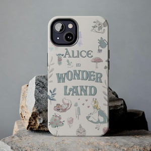 Vintage Alice in Wonderland Phone Cases, Protective Durable Cover, Classic Bedtime Stories Print, Tough Cartoon Phone Cases, Vintage Story